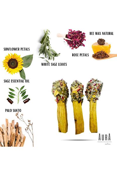 AWAFI MILL Palo Santo Sage Fused Smudge Pop - Pack of 3 Pops