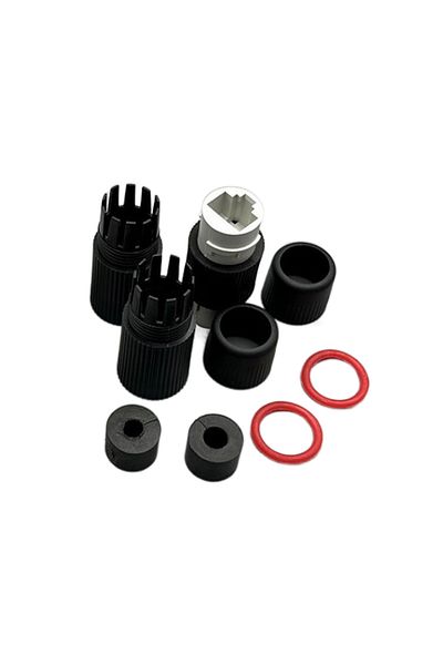 KOQZM Black 1pc Rj45 Docking Connector Ethernet Network Straight-through Waterproof Ip67 Header Outdoor Br