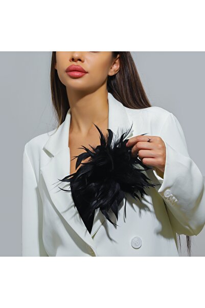 Choice دبوس كبير على شكل زهرة ريشة متعددة الألوان مصنوعة يدويًا على الطراز ال...