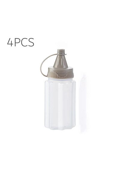 Choice 4PCS Bottle Grey 4 PCS Spice Box /Jam Squeeze Bottle /Seal Box Barbecue Seasoning Box Four Pack Hous