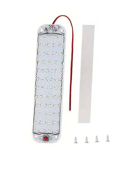 Choice 1 قطعة 12 فولت - 80 فولت شريط إضاءة LED عالي السطوع 72 مصباح سقف داخلي للسيارة مع مفتاح Fo
