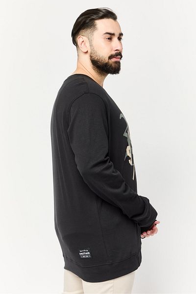 PAUL FRANK Men Crew Neck Long Sleeves Graphic Print Sweatshirt, Black