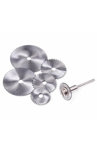 Choice Drill 6pc 1/8" Shank High Speed Steel Mini Saw Blades With Mandrels For Dremel Foredom Rotary Tool