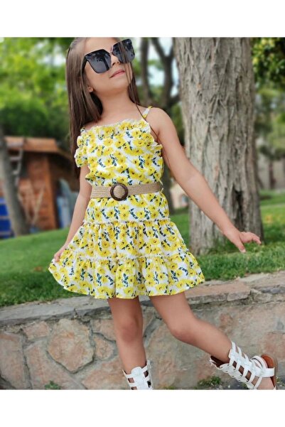 minigimin dolabı Kız çocuk Flowers elbise