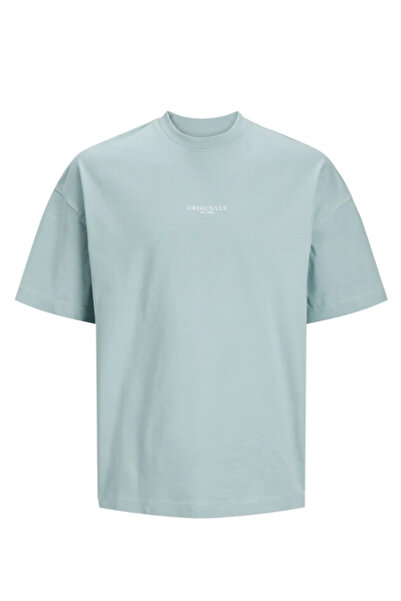 Jack & Jones Jorsantorını Tee Ss Crew Neck Erkek T-shirt 12251774 Grey Mist