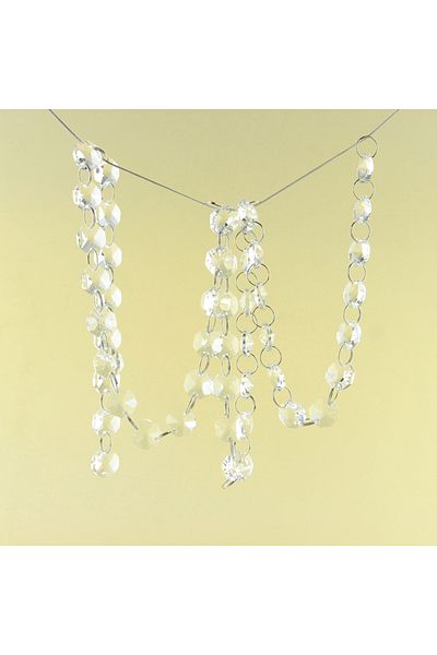 Choice Sliver Rings(1M) Clear 1m All Colors 14mm Crystal Glass Octagon Beads Chains Hanging Strand Garlands