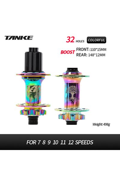 TANKE 6-bolt 32h Hg Colorful F R -boost 12x148,15x110,aluminum Bicycle Hub,32 Holes 120 Clicks 4beari