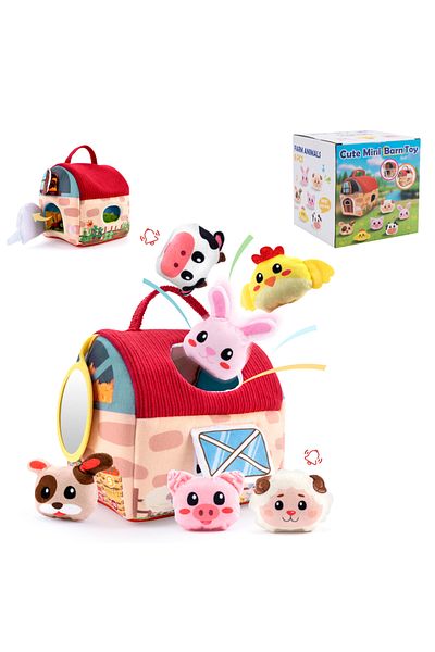 Choice Farm Animals Baby Soft Plush Animals Farm Simulated Farm Animals House Set With Sound Animals Cognit
