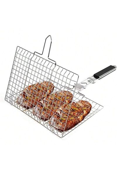 Choice Bbq Rack Folding Portable Outdoor Camping Stainless Steel Bbq Rack With Removable Handle Grilling Ba