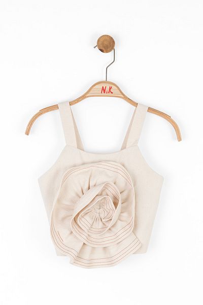 Ugly Duck 08-14 Age Cream Pants Crop Suit - Cream