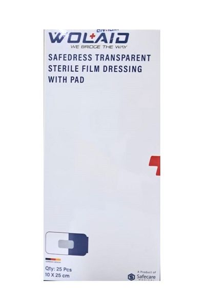 WOLAID Trnsp Steril Wound Dressing Pad 10X25Cm 25S
