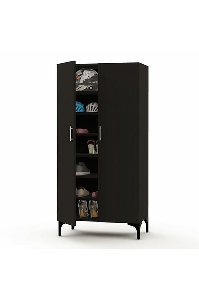 Mahmayi Modern Tall Shoe Cabinet 7 Shelves, Perfect for Entryways Solution for Shoe Collection
