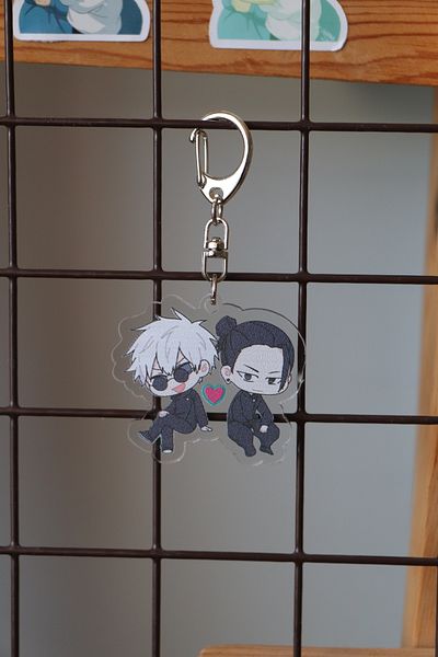 Akumastik Jujutsu Kaisen Gojo X Geto 5cm Acrylic Keychain - Bag Charm -Anime Accessory