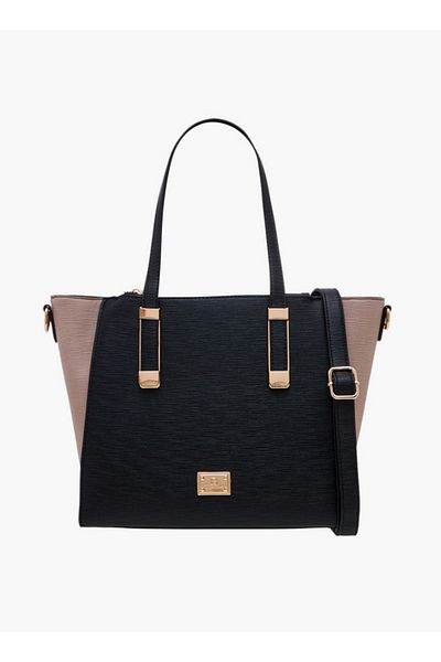 Flora Bella by Shoexpress Colourblock Tote Bag with Double Handle and Zip Closure