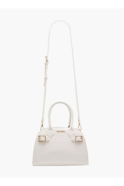 Flora Bella by Shoexpress Textured Crossbody Bag with Detachable Strap - W 9.5 x H 18 x D 25 cm