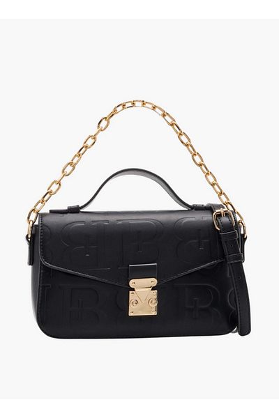 Flora Bella by Shoexpress Monogram Print Crossbody Bag with Adjustable Strap and Twist Lock