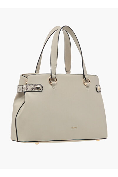 Celeste Textured Tote Bag with Zip Closure and Detachable Strap - W 15 x H 20.5 x D 32.5 cm