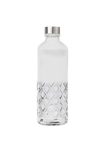 PUFO Sticlă de apă cu capac metalic, Pufo Elegance, 1 L, transparentă