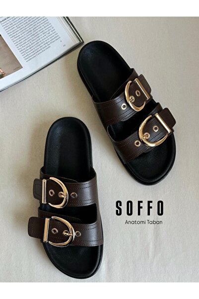 Zuum Жіночі тапочки Soffo з бантиком - Коричневі