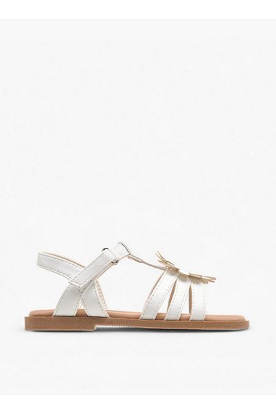 Flora Bella by Shoexpress Applique Detail Sandals with Hook and Loop Closure