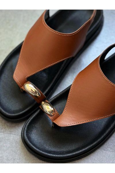 Zuum Vanes Women's Sandals with Flip Flops - Tan Skin
