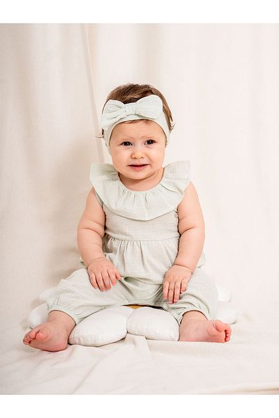 Kidaxi Şile Cloth Baby Rompers and Bandana Set – 3-24 Months
