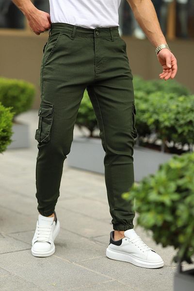comstar Ανδρικό παντελόνι Jogger ζωσμένο στη μέση με ελαστικά πόδια