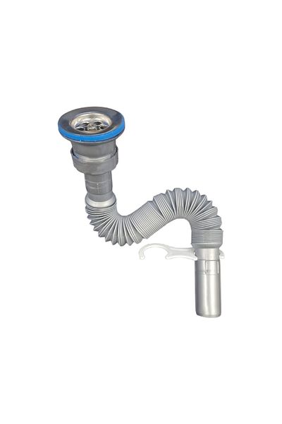 flores Professional flexible siphon with small head, gray, 1"1/2 - 40 mm