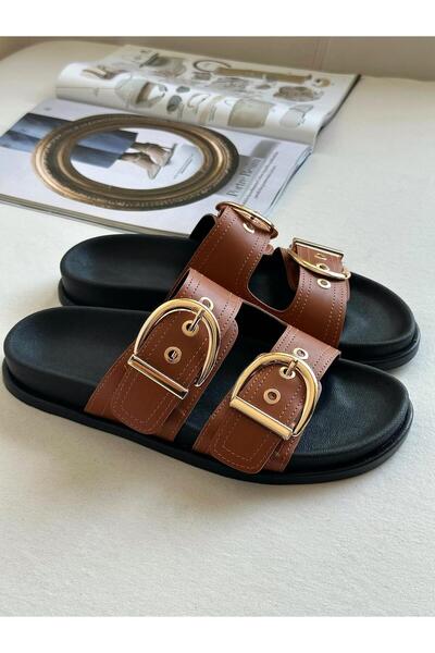 Zuum Soffo Buckle Women's Slippers - Tan Skin