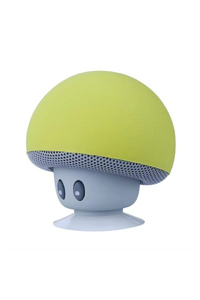 ABYZ Mini difuzor portabil Bluetooth în formă de ciupercă cu ventuză, dimensiuni 55x55mm, culoare Galben