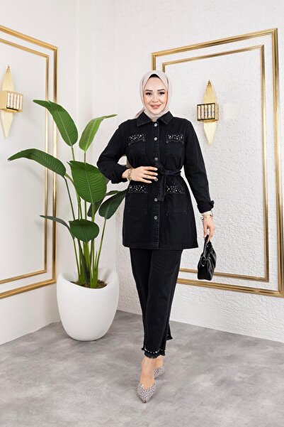 HARMAN BUTİK ΓΥΝΑΙΚΕΙΑ ΠΕΤΡΑ ΠΕΡΙΛΗΨΗ ΣΕΤ 2 ΤΕΜΑΧΙΩΝ ΤΖΙΝ ΜΠΟΥΦΑΝ ΠΑΝΤΕΛΟΝΙ