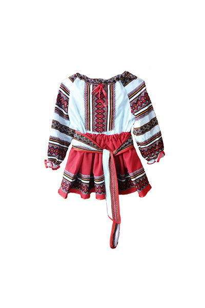KidMania Народна носия за момичета, червена 7 години 122