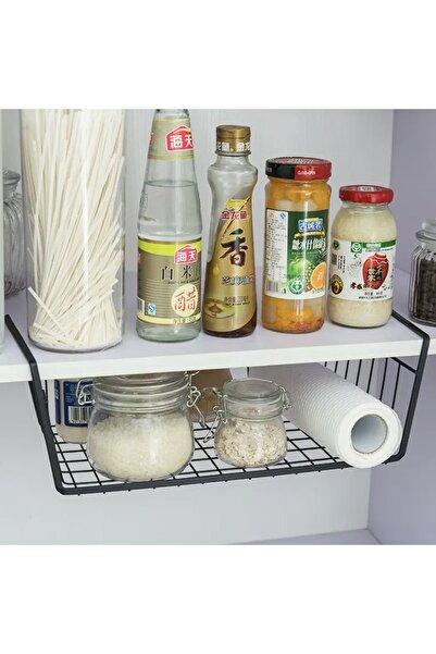 PUFO Metal basket-type support for under-shelf storage for home and kitchen, multifunctional, 31 x 26 cm