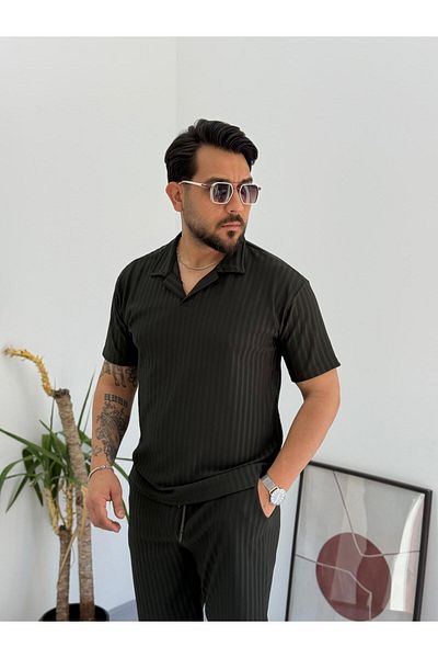 Combineman35 Men's Lycra Twill Ottoman Fabric Polo Neck Tshirt