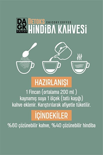 Dagk 150 gr Detoks Hindiba Kahvesi 1 Pk