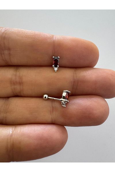 Arescollection 1 Pc Zircon Stone Helix Tragus Lobe Matched Piercing Earrings