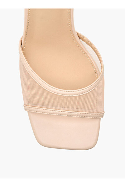 Flora Bella by Shoexpress Mesh Detail Stiletto Sandals with Ankle Strap and Buckle Closure