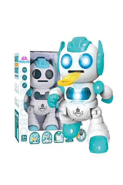 hediyecik Rc Uzaktan Kumandalı Akıllı Robot Programlanabilir 9 Fonksiyonlu 22 Cm