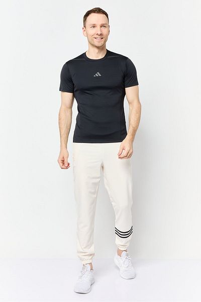 adidas Men Sportswear Fit Short Sleeve Training T Shirt, Black