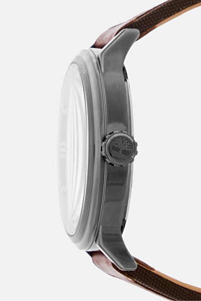 Timberland Men TDWGN0029104 Leather Analog Watch 45 mm, Brown