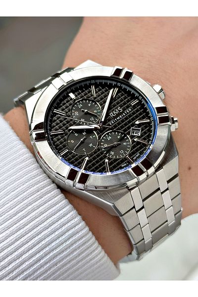 Romanson Function 5 Atm Waterproof Steel Band Steel Case Men's Wristwatch 154203