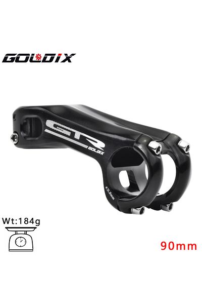 GOLDIX -17 and 90MM Free Shipping Goldix Gtr Cnc Mountain Road Bike Handlebar Negative 17 Degrees 80 90 100