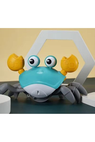 ABYZ Jucărie interactivă care se mișcă cu sunete și lumini, Crab, dimensiuni 23x14cm, culoare Albastru