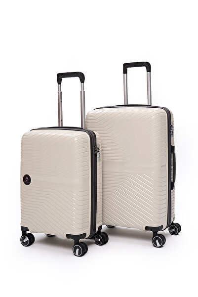 ELATAE Exclusive Pro Polipropilen Kırılmaz 2'li Valiz Seti Orta Boy - Kabin Boy 5239