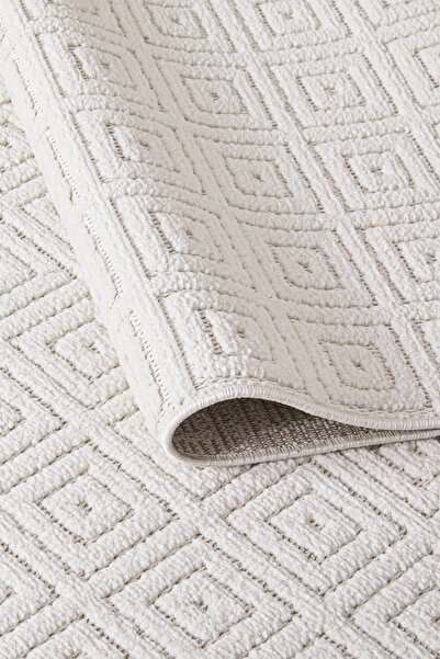 Alpina Home Suats Ekru Yumuşak Doku Salon Oturma Odası Mutfak Çocuk Odası Halısı