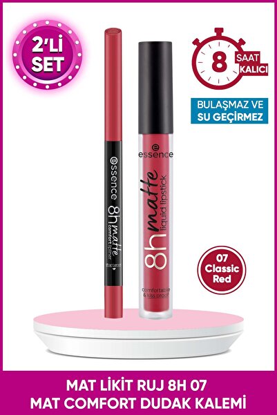 Essence MAT LİKİT RUJ 8H 07 & MAT COMFORT DUDAK KALEMİ