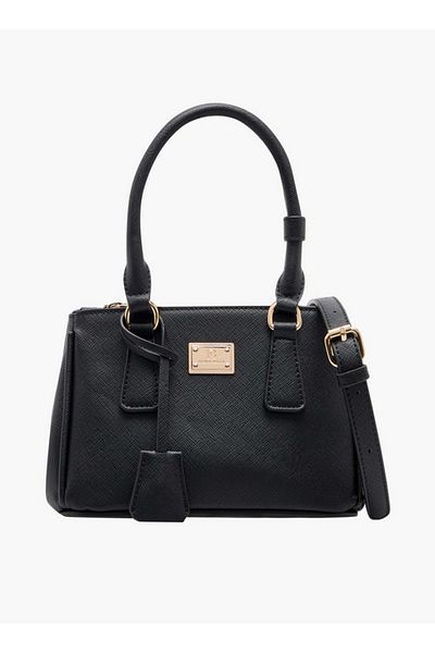 Flora Bella by Shoexpress Textured Crossbody Bag with Detachable Strap and Zip Closure
