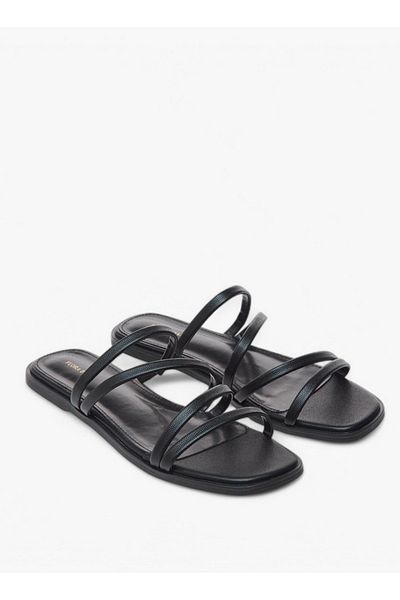 Flora Bella by Shoexpress Textured Slip-On Flat Sandals