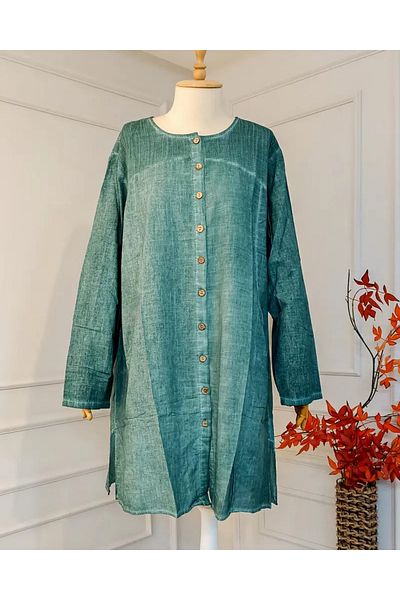 nevmira Mesh Detailed Pocket Tunic