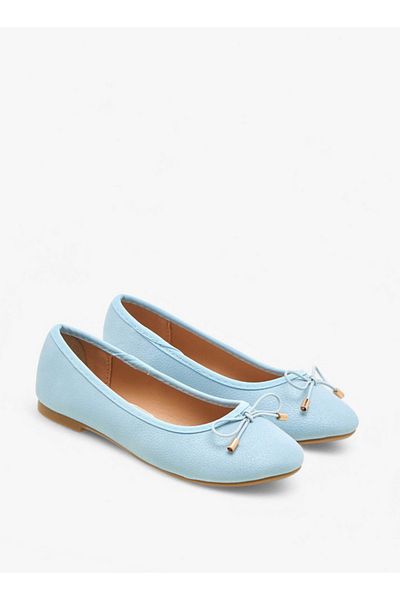 Flora Bella by Shoexpress Bow Accent Slip-On Ballerina Shoes